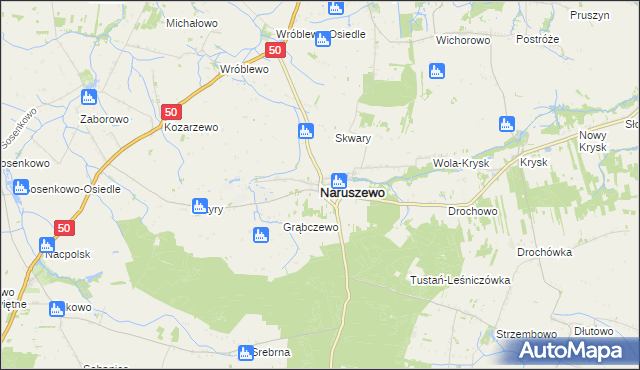 mapa Naruszewo, Naruszewo na mapie Targeo