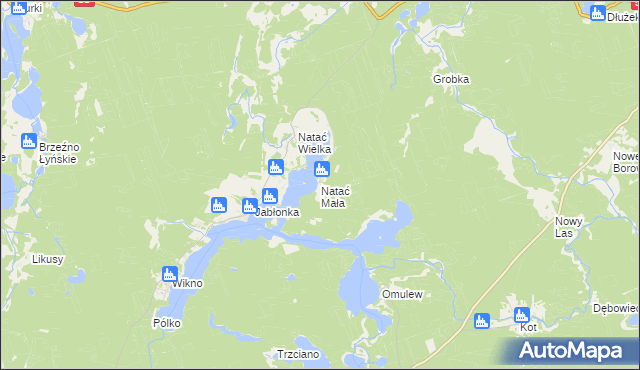 mapa Natać Mała, Natać Mała na mapie Targeo