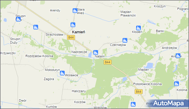 mapa Natalin gmina Kamień, Natalin gmina Kamień na mapie Targeo