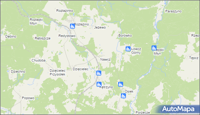 mapa Nawcz, Nawcz na mapie Targeo