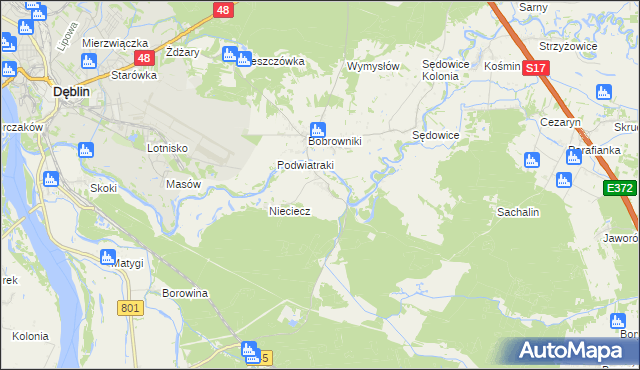 mapa Niebrzegów, Niebrzegów na mapie Targeo