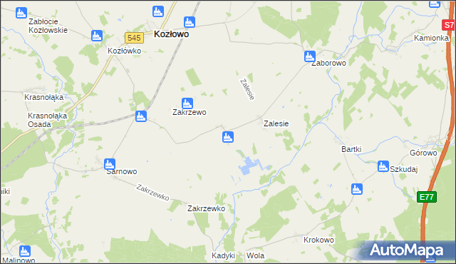 mapa Niedanowo, Niedanowo na mapie Targeo