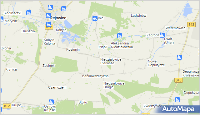 mapa Niedziałowice Pierwsze, Niedziałowice Pierwsze na mapie Targeo