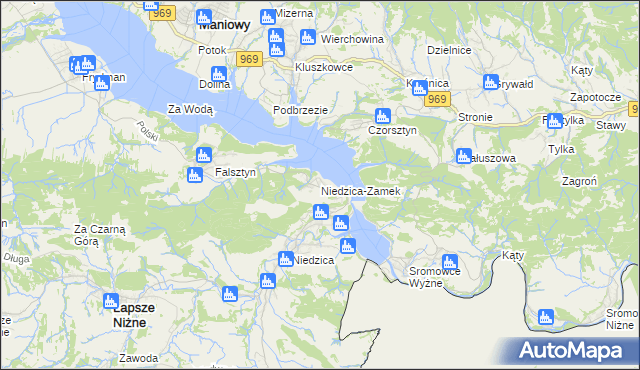 mapa Niedzica-Zamek, Niedzica-Zamek na mapie Targeo