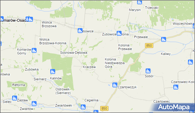 mapa Niedźwiedzia Góra, Niedźwiedzia Góra na mapie Targeo