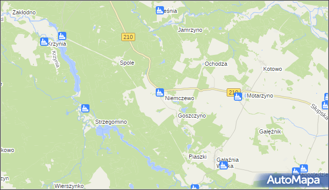 mapa Niemczewo gmina Dębnica Kaszubska, Niemczewo gmina Dębnica Kaszubska na mapie Targeo