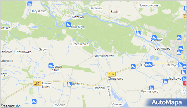 mapa Niemieczkowo, Niemieczkowo na mapie Targeo