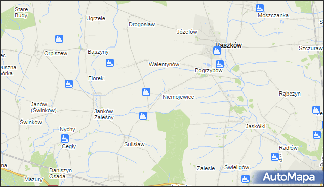 mapa Niemojewiec, Niemojewiec na mapie Targeo