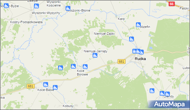 mapa Niemyje Nowe, Niemyje Nowe na mapie Targeo