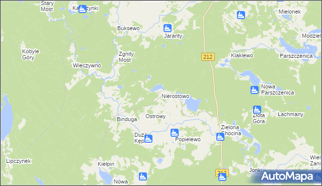 mapa Nierostowo, Nierostowo na mapie Targeo