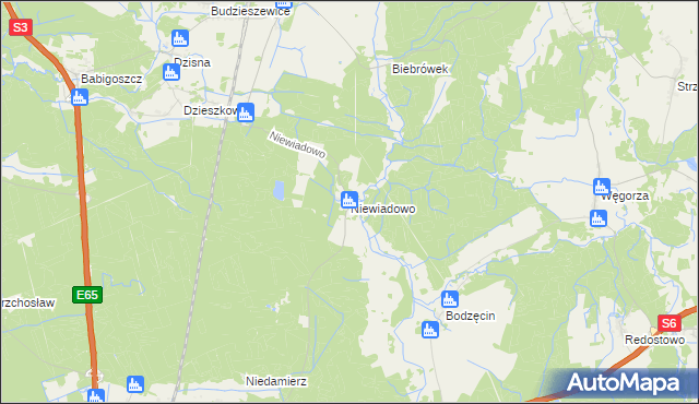 mapa Niewiadowo, Niewiadowo na mapie Targeo