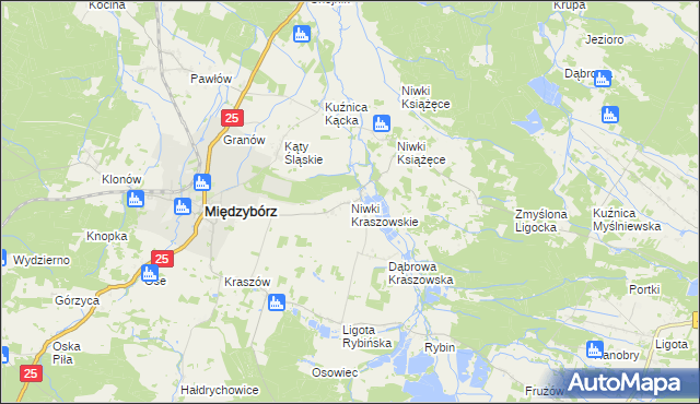 mapa Niwki Kraszowskie, Niwki Kraszowskie na mapie Targeo