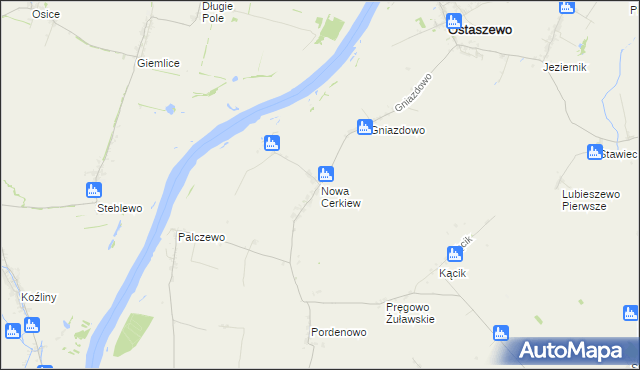mapa Nowa Cerkiew gmina Ostaszewo, Nowa Cerkiew gmina Ostaszewo na mapie Targeo