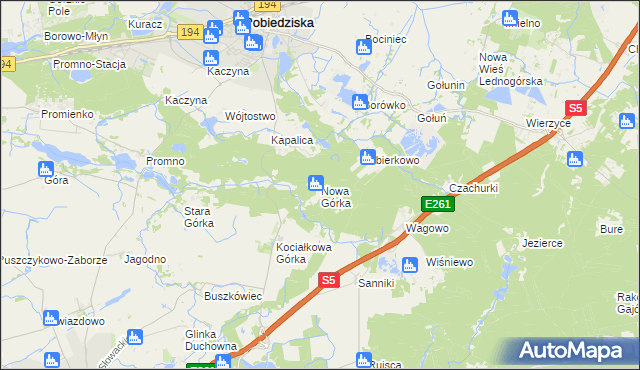 mapa Nowa Górka, Nowa Górka na mapie Targeo