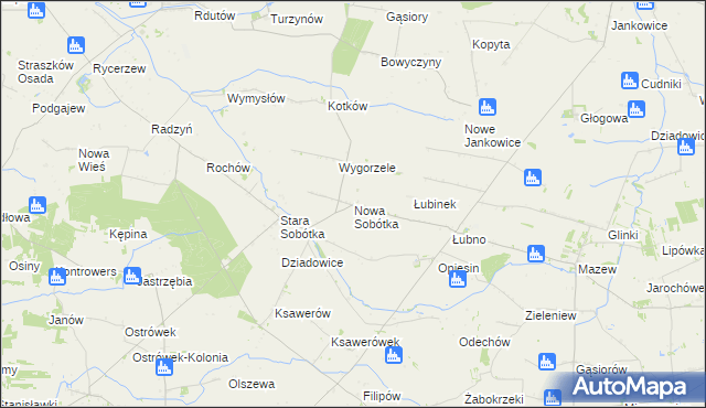 mapa Nowa Sobótka, Nowa Sobótka na mapie Targeo