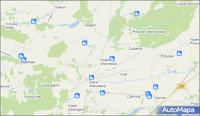 mapa Nowa Wiśniewka, Nowa Wiśniewka na mapie Targeo