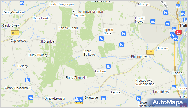 mapa Nowe Bulkowo, Nowe Bulkowo na mapie Targeo