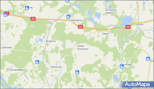 mapa Nowe Gorzycko, Nowe Gorzycko na mapie Targeo