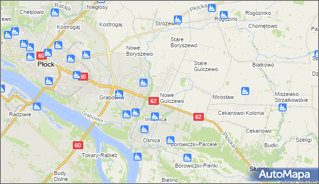 mapa Nowe Gulczewo, Nowe Gulczewo na mapie Targeo