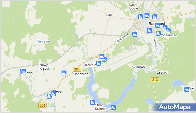 mapa Nowe Kramsko, Nowe Kramsko na mapie Targeo