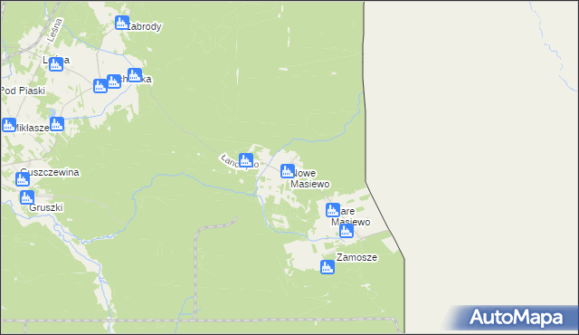 mapa Nowe Masiewo, Nowe Masiewo na mapie Targeo