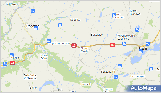 mapa Nowe Mosty gmina Łasin, Nowe Mosty gmina Łasin na mapie Targeo