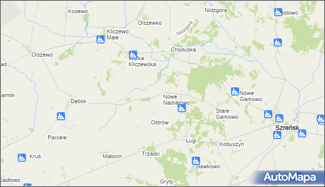 mapa Nowe Nadratowo, Nowe Nadratowo na mapie Targeo