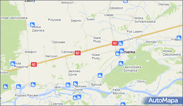 mapa Nowe Płudy, Nowe Płudy na mapie Targeo