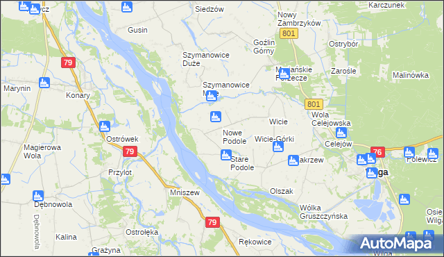 mapa Nowe Podole, Nowe Podole na mapie Targeo