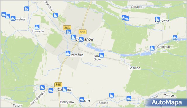 mapa Nowe Sioło, Nowe Sioło na mapie Targeo