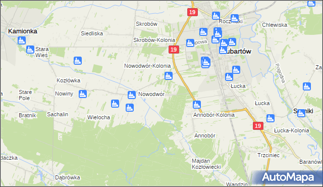 mapa Nowodwór-Piaski, Nowodwór-Piaski na mapie Targeo