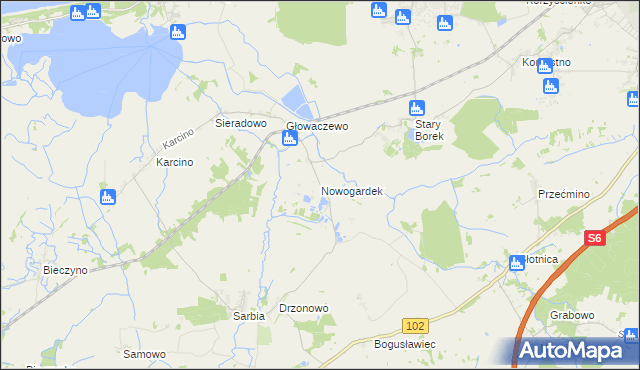 mapa Nowogardek, Nowogardek na mapie Targeo
