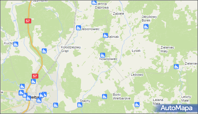 mapa Nowojowiec, Nowojowiec na mapie Targeo