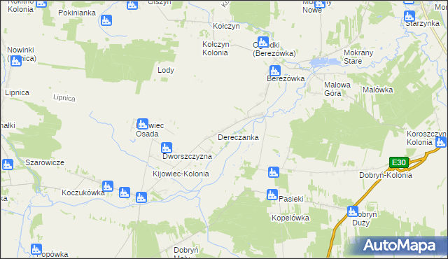 mapa Nowosiółki gmina Zalesie, Nowosiółki gmina Zalesie na mapie Targeo