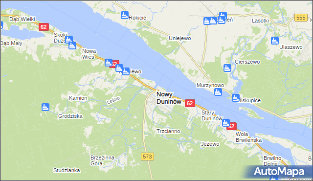 mapa Nowy Duninów, Nowy Duninów na mapie Targeo