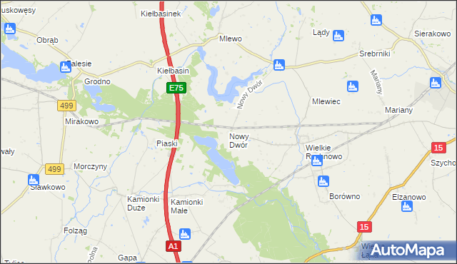 mapa Nowy Dwór gmina Kowalewo Pomorskie, Nowy Dwór gmina Kowalewo Pomorskie na mapie Targeo