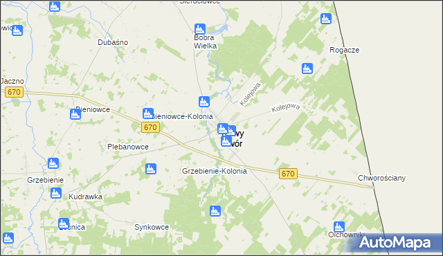 mapa Nowy Dwór powiat sokólski, Nowy Dwór powiat sokólski na mapie Targeo