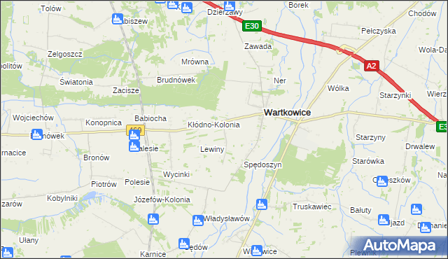 mapa Nowy Gostków, Nowy Gostków na mapie Targeo