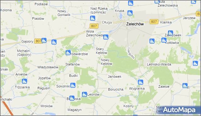 mapa Nowy Kębłów, Nowy Kębłów na mapie Targeo