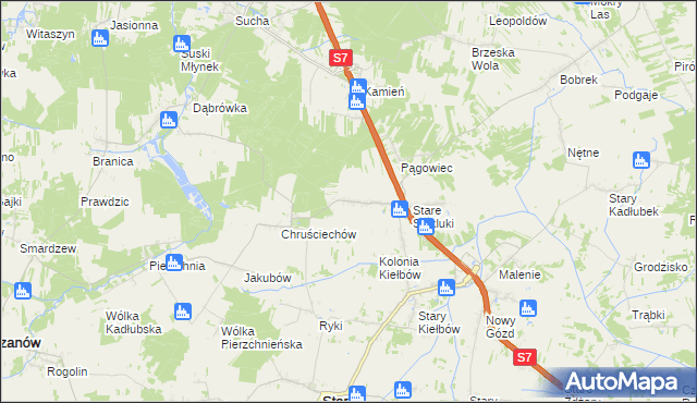 mapa Nowy Kiełbów, Nowy Kiełbów na mapie Targeo