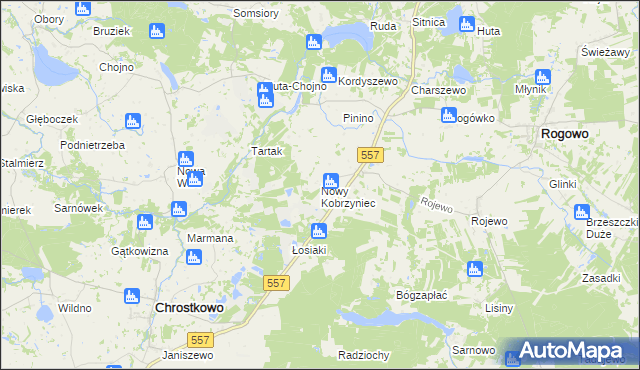 mapa Nowy Kobrzyniec, Nowy Kobrzyniec na mapie Targeo