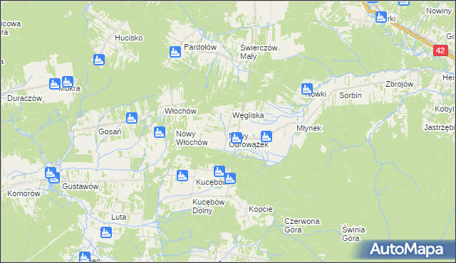 mapa Nowy Odrowążek, Nowy Odrowążek na mapie Targeo