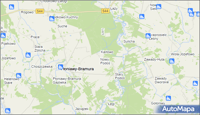 mapa Nowy Podoś, Nowy Podoś na mapie Targeo