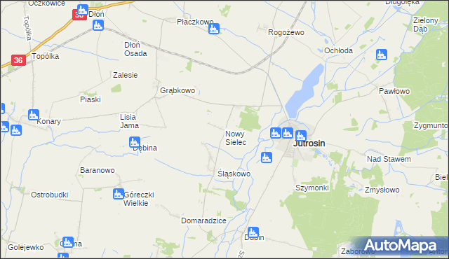 mapa Nowy Sielec, Nowy Sielec na mapie Targeo