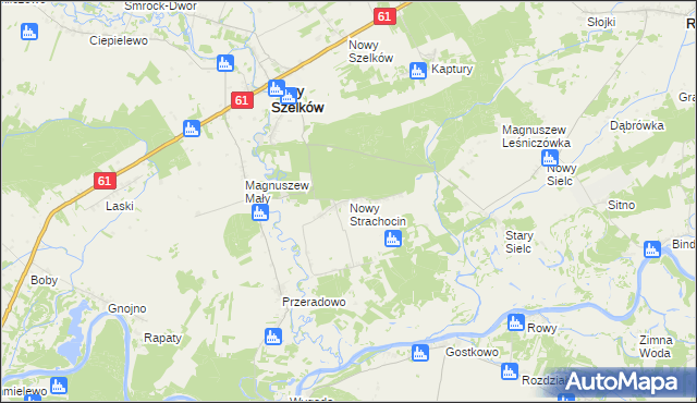 mapa Nowy Strachocin, Nowy Strachocin na mapie Targeo