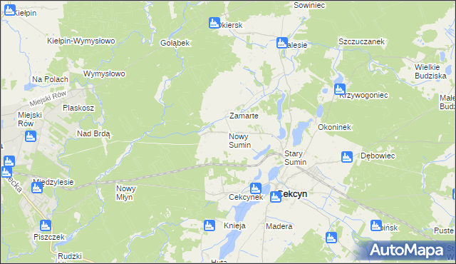 mapa Nowy Sumin, Nowy Sumin na mapie Targeo