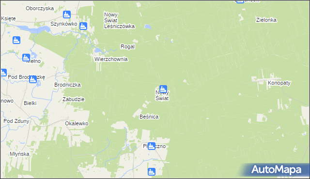 mapa Nowy Świat gmina Górzno, Nowy Świat gmina Górzno na mapie Targeo