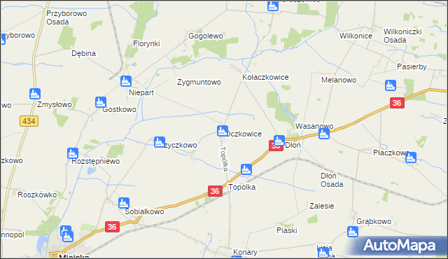 mapa Oczkowice, Oczkowice na mapie Targeo