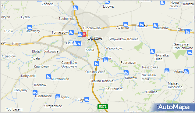 mapa Oficjałów, Oficjałów na mapie Targeo