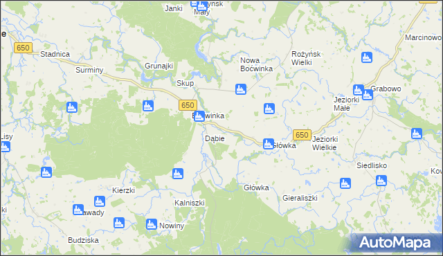 mapa Okrasin gmina Gołdap, Okrasin gmina Gołdap na mapie Targeo